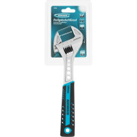 Разводной ключ GROSS 250 мм CrV, двухкомпонентная ручка 15562