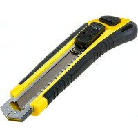 Технический нож FIT HQ 18 мм усиленный, 3 лезвия, Профи 10263