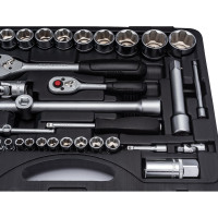 Набор инструментов FORCE 94 предмета с универсальными 6-гранными головками для целых и сорванных граней (SL) 1/4 1/2 4941R