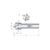 Зенковка (120 град; 20 мм; Р6М5; ц/х) GRIFF a400055