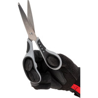 Тупоконечные ножницы Attache Graphite 195 мм с пластиковыми прорезиненными анатомическими ручками, цвет чёрно-серый 880872