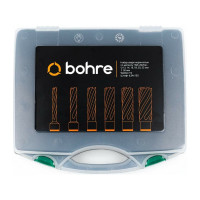 Набор сверл корончатых по металлу HSS Bohre 12,14,16,18,20,22 мм х55 Weldon 19, штифт 6,34х103 КБ003623