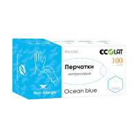 Нитриловые перчатки EcoLat Ocean blue 100 шт./уп. размер XL, 3035/XL