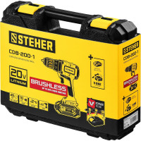 Бесщеточная дрель-шуруповерт STEHER CDB-200-1