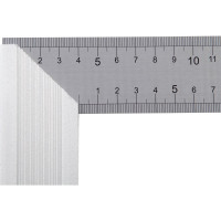 Угольник Denzel нержавеющая сталь, градуировка, алюминиевое основание, 250 мм 32396