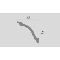 Карниз П09 Де-Багет 80/80 00-00003546