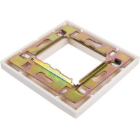 1-постовая рамка LANMASTER 45х45, с суппортом, белая LAN-FRS45x45/1-WH