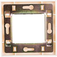 1-постовая рамка LANMASTER 45х45, с суппортом, белая LAN-FRS45x45/1-WH