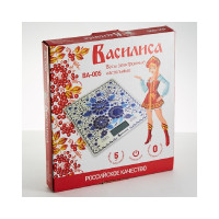 Настольные электронные весы ВАСИЛИСА ВА-005 Гжель : 5 кг, стекло 0R-00001814