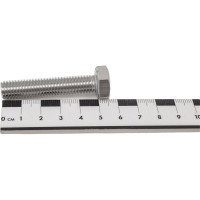 Болты КРЕП-КОМП с полной резьбой, нержавеющие, DIN933, А2, 10х50, 50 шт. бпн1050