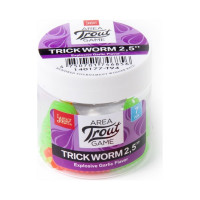Съедобные искусственные слаги LUCKY JOHN LJ Pro Series TRICK WORM, 2.5 дюйма (6.35 см), цвет T94, 7 шт. 140177-T94