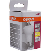 Светодиодная лампа OSRAM LED STAR, R63, 7Вт, E27, 600 Лм, 3000 К, теплый белый свет 4058075282629