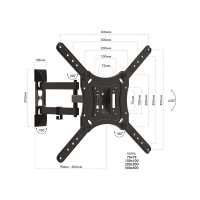 Наклонно-поворотный подвес для телевизоров HARPER FW-55 Black H00002759