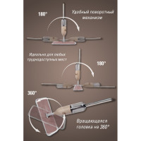Система для уборки KRAFT Spray Mop швабра-спрей, 2 насадки KT 835804