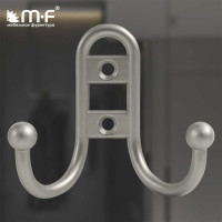 Крючок MF R15, 2-х рожковый, никель матовый 10812v