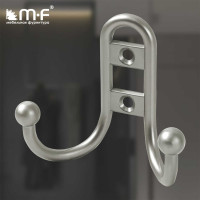 Крючок MF R15, 2-х рожковый, никель матовый 10812v