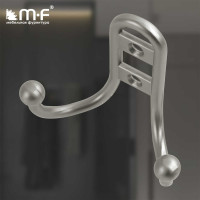 Крючок MF R15, 2-х рожковый, никель матовый 10812v