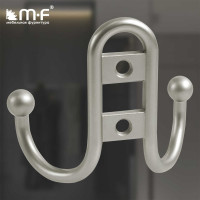 Крючок MF R15, 2-х рожковый, никель матовый 10812v