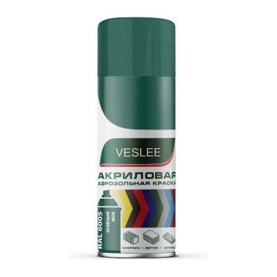 Аэрозольная краска Veslee зеленый RAL 6005 V6005