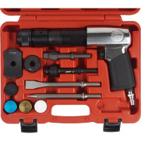 Пневмомолоток JTC с набором зубил, 12 предметов 7748