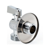 Угловой шаровой кран PROFACTOR PF CHROME ручка флажок, н/н 1/2 дюйма х 3/4 дюйма PF BAV 355