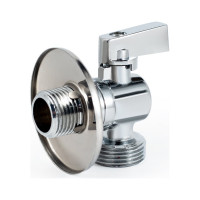 Угловой шаровой кран PROFACTOR PF CHROME ручка флажок, н/н 1/2 дюйма х 3/4 дюйма PF BAV 355