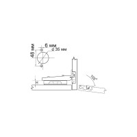Накладная петля MF 91370.022 Clip-on с доводчиком 9550v