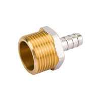 Штуцер (внешняя резьба 3/4" - елочка 10 мм; латунь никелированная) SANTRADE 1431