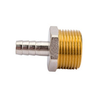 Штуцер (внешняя резьба 3/4" - елочка 10 мм; латунь никелированная) SANTRADE 1431