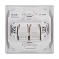 Телефонная розетка Aling-conel PRESTIGE 2xRJ12 6/4 Cat3, белая 613.00 113060