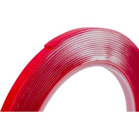 Акриловая двусторонняя клейкая лента Holex 6 мм х 5 м, 1 мм, прозрачная, блистер HAS-93861