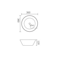 Накладная раковина, белая Orange B08-360w