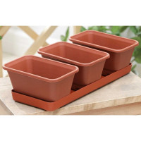 Набор горшков с поддоном Darel Plastic 5 0440 МИНИ САД 3 шт., 33 см, терракотовый 039224