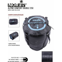 Спальный мешок-одеяло Norfin ALPINE COMFORT DOUBLE 250 NFL-30240