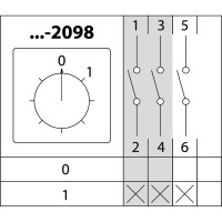 Кулачковый переключатель TDM ELECTRIC КПУ38У-63 /2098 откл-вкл 3Р IP54 SQ0715-0212