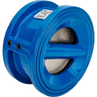 Обратный клапан Ci Ду80 Ру16 двухдисковый межфланцевый чугунный D100-01759