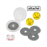 Лезвие запасное 3 шт для безопасного ножа 280457 Attache 280468