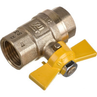 Шаровой кран STI для газа Ду15 Ру16 муфтовый (муфта-муфта) бабочка 3681