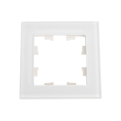 1-местная рамка Systeme Electric AtlasDesign NATURE стекло белый ATN320101