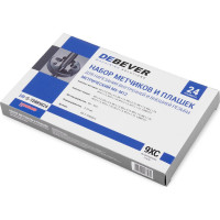 Набор метчиков и плашек Debever Machining Solutions М5 - М12, 24 предмета, метрическая резьба DB-S-TDM5024
