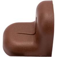 Мебельный уголок Левша 20x20, с декоративной накладкой, коричневый, 4 шт. У8-5129.К