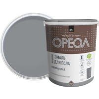 Акриловая эмаль для пола Ореол (полуматовая; тёмно-серая; 2.3 кг) 78186