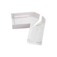 Угол розетка Legrand плоский переменный для мини-плинтусов DLPlus 20x12,5 белый 030223