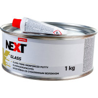 Шпатлевка с длинным стекловолокном NOVOL NEXT GLASS банка 1 кг, с отвердителем 90912