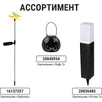 Светильник TDM ELECTRIC СС Ротанг 1 на солнечных батареях, пластик, 7x43cм, SQ0330-0114