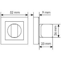 Завёртка сантехническая Rucetti RAP WC-S SC/CP, цвет - матовый хром/хром 9013308