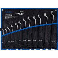 Набор ключей накидных отогнутых Forsage на 75грд. 12пр., на полотне F-5118P(51036)