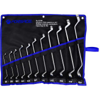 Набор ключей накидных отогнутых Forsage на 75грд. 12пр., на полотне F-5118P(51036)