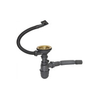 Мойка для подстольного монтажа MIXLINE PRO 45x42х20 см, толщина 3 мм, выпуск 3 1/2, с сифоном, золото 548566