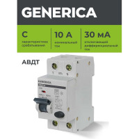 Автоматический выключатель дифференциального тока GENERICA АВДТ 32 C10 MAD25-5-010-C-30